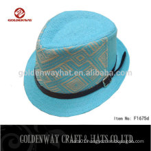 Wholesale Blue Fedora hat for Promotion